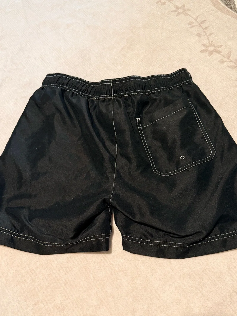 PLAYBOY Black Swim Shorts with White Logo